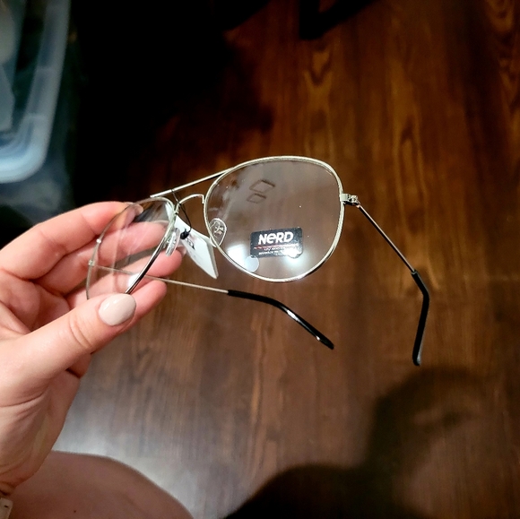 Aviator BlueLight Glasses Silver/Black - Picture 2 of 3